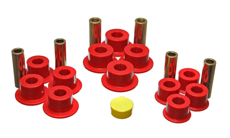 Energy Suspension Chevy Rear Leaf Spring Set - Red for performance upgrades and offroad parts.