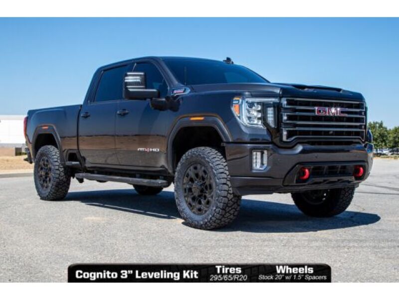Cognito 20-24 Chevy/GMC Silv/Sierra 2500/3500 HD 2WD/4WD 3in Premier Leveling Kit w/ Fox PSRR 2.0 on a lifted truck