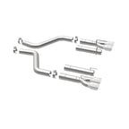 MagnaFlow Axle-Back, SS, 3in, Quad Split Rear 3.5 Tips 2015 Dodge Challenger incl SRT Hellcat exhaust system parts