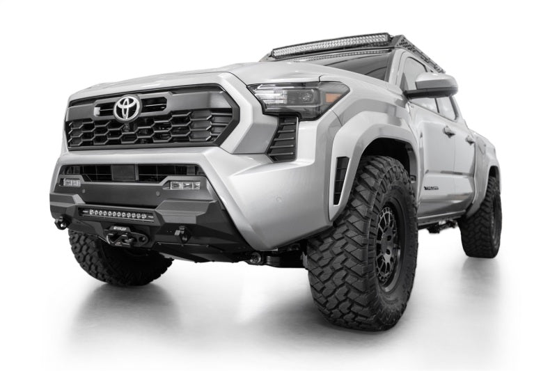 Addictive Desert Designs 2024 Toyota Tacoma Stealth Center Mount Winch Front Bumper with off road parts