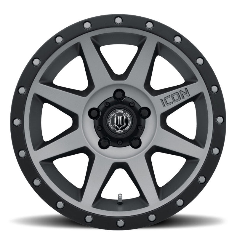 ICON Rebound 17x8.5 5x5.5 0mm Offset 4.75in BS 77.9mm Bore Titanium Wheel Secondary image