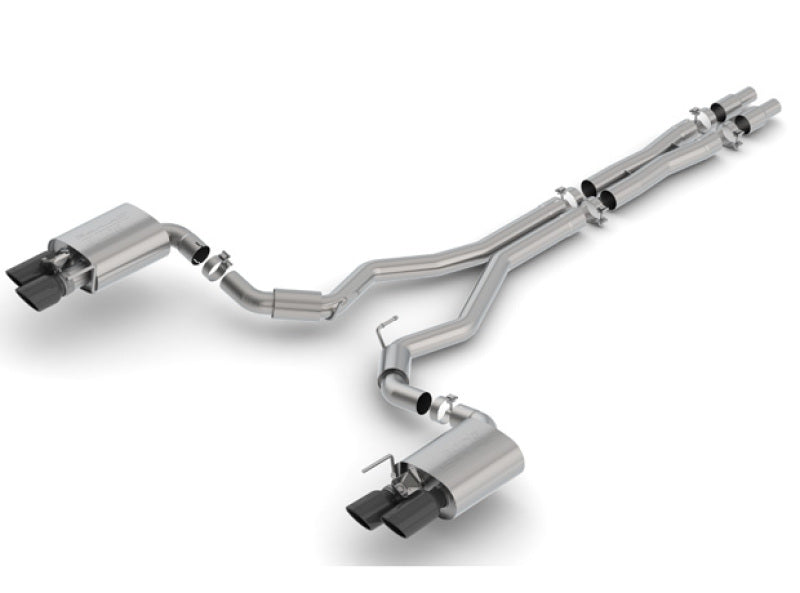 Borla 2018 Ford Mustang GT 5.0L AT/MT 3in S-Type Catback Exhaust Black Chrome Tips w/ Valves Secondary image