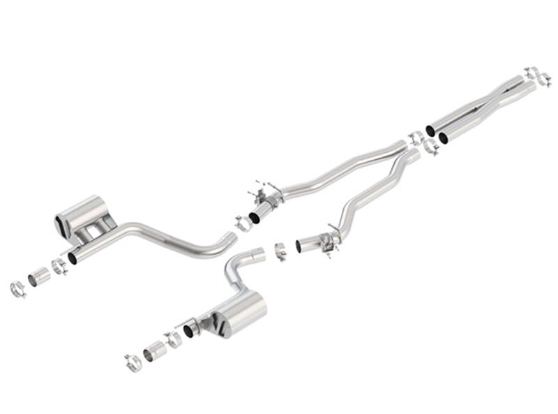 Borla 2015 Dodge Charger Hellcat 6.2L V8 ATAK Catback Exhaust w/ Valves No Tips Factory Valance components