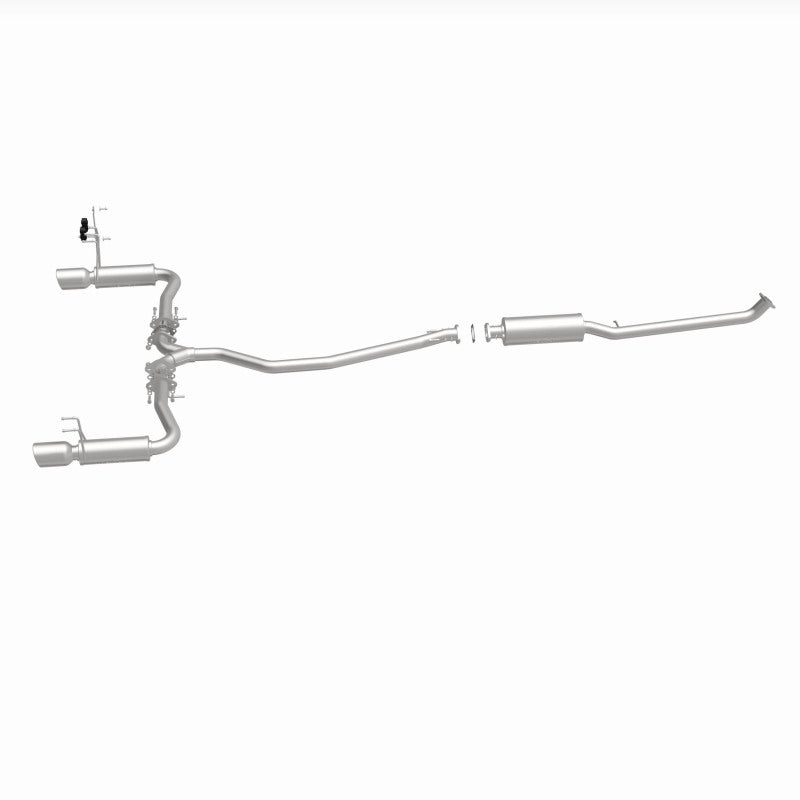 MagnaFlow 16-18 Honda Civic L4 2.0L Street Series Cat-Back Exhaust w/ Polished Tips image showing exhaust system design