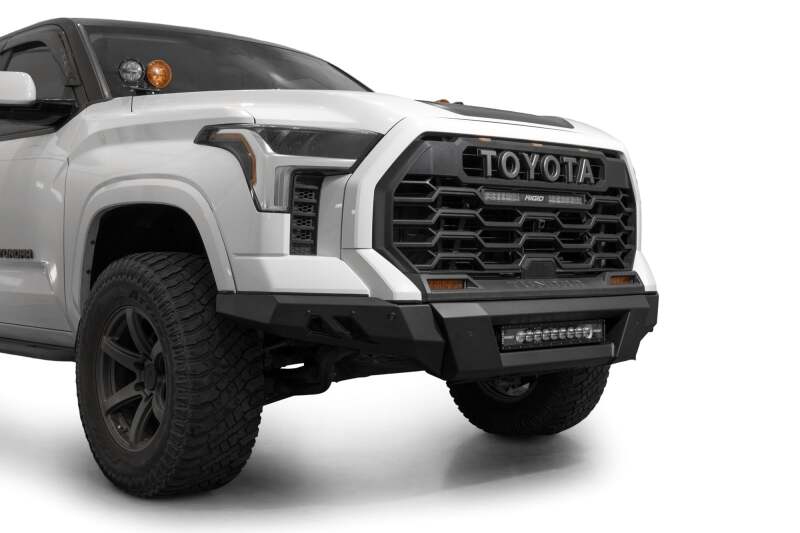 Addictive Desert Designs 22+ Toyota Tundra Black Label Front Bumper with offroad lighting and electrical Main image