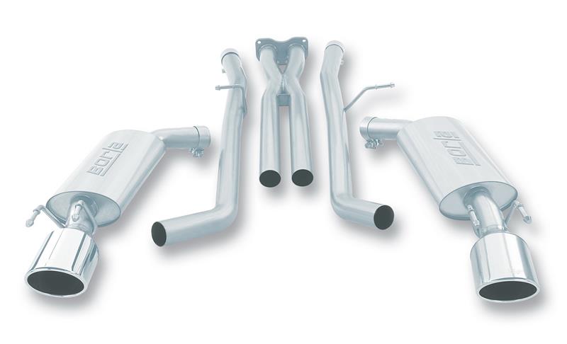 Borla 05-06 Pontiac GTO Coupe 2dr 6.0L 8cyl AT/MT 4spd/6spd RWD SS Catback Exhaust w/ inXin Pipe parts layout