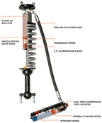 Fox 21+ Ford Bronco 2.5 Performance Series Front Coil-Over Reservoir Shock w/ UCA - Adjustable for offroad performance upgrades