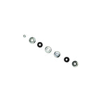 Various washers and spacers for Bilstein 5100 Series shock absorber installation.