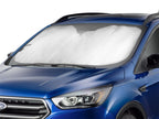 WeatherTech 2025+ Toyota 4Runner Sunshade - Silver/Black on blue SUV