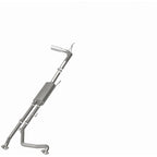 MagnaFlow CatBack 07-15 Nissan Titan V8 LGAS/LFLEX Single MF Polished Stainless Exhaust system for offroad performance upgrades.