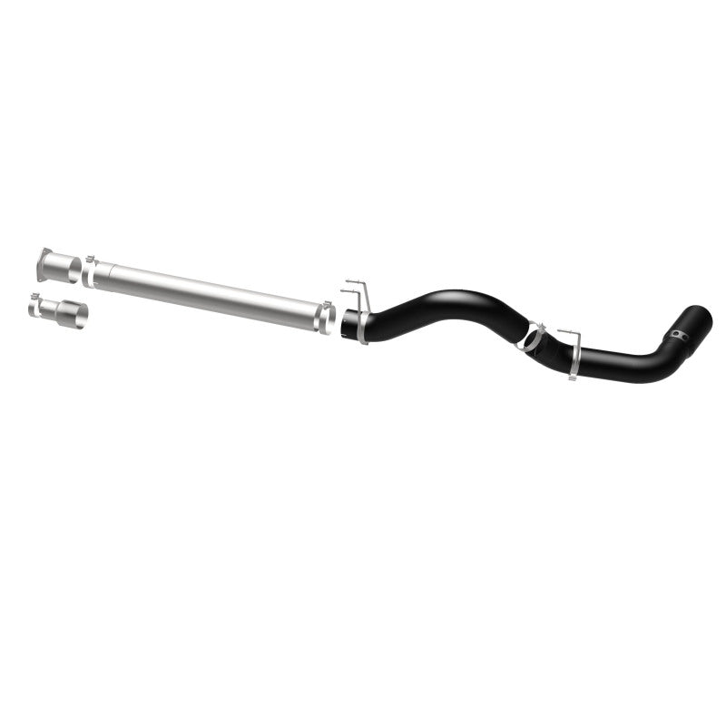 MagnaFlow 07.5-17 Ford F-250/F-350 6.4L/6.7L 409 SS DPF Back Exhaust - Black exhaust pipe with black finish.