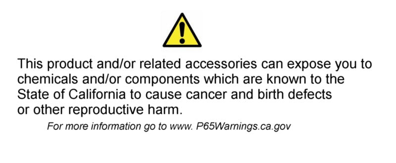 Warning label for chemicals exposure and safety hazards