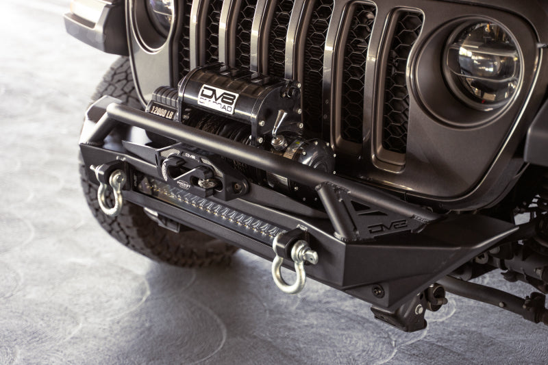 DV8 Offroad 07-23 Jeep Wrangler JK/JL & Gladiator JT FS-1 Series Stubby Front Bumper with winch and recovery gear