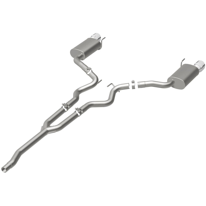 MagnaFlow Cat Back, SS, 2.5in, Street, Dual Split Polished 4.5in Tips 2015 Ford Mustang Ecoboost exhaust system