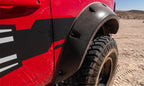Bushwacker 2021+ Ford Bronco 4-Door Pocket Style Flares 4pc - Black on red truck