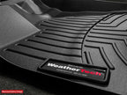 WeatherTech 09+ Ford F150 Reg/SuperCrew (w/ Heating Vents) Front FloorLiners - Black close-up view.