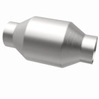 MagnaFlow Conv Univ 2.25in Inlet/Outlet Center/Center Round catalytic converter for off road parts and performance upgrades.