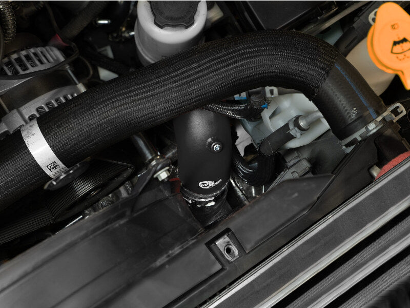 aFe BladeRunner 3-1/2in Aluminum Cold Charge Pipe Black RAM Diesel Trucks 25-26 L6-6.7L (td) Secondary image