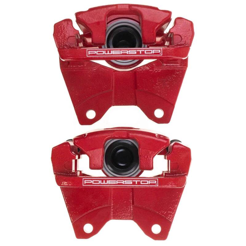 Power Stop 07-18 Jeep Wrangler JK Rear Red Caliper Pair w/Bracket Secondary image