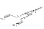 Borla 15-16 Dodge Challenger R/T 5.7L Dual Rectangle Angle Cut Dual Split Rear Exit ATAK Exhaust components.