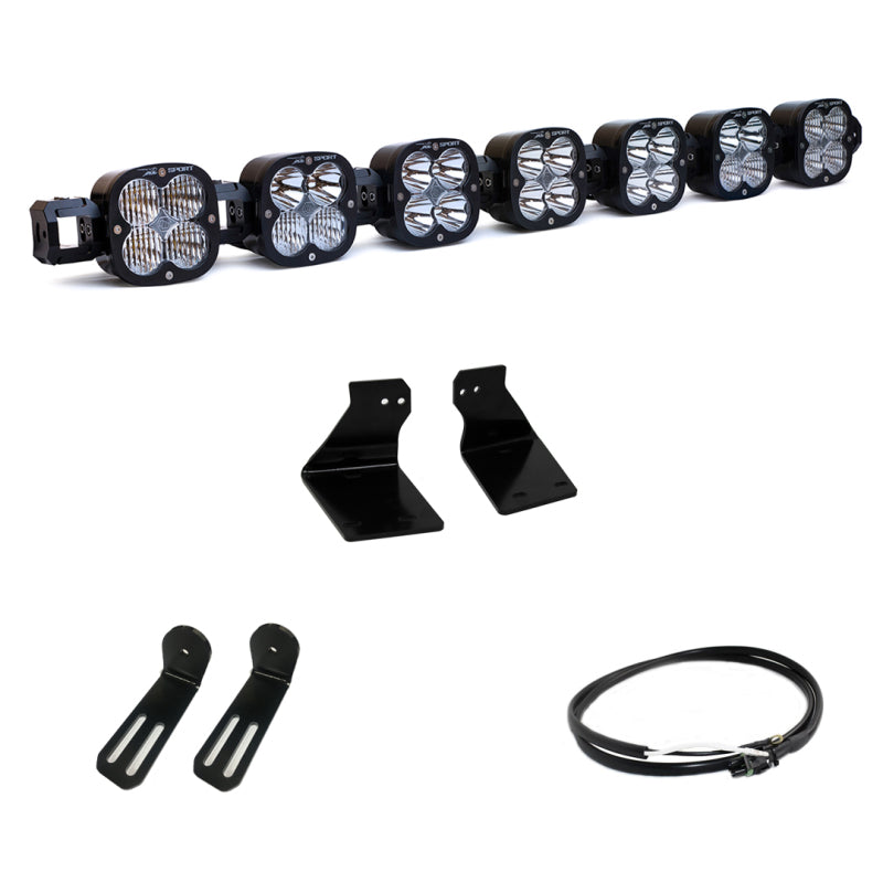 Baja Designs 2020+ Ford Super Duty 7 XL Linkable Light Kit w/ Upfitter components and mounting hardware.