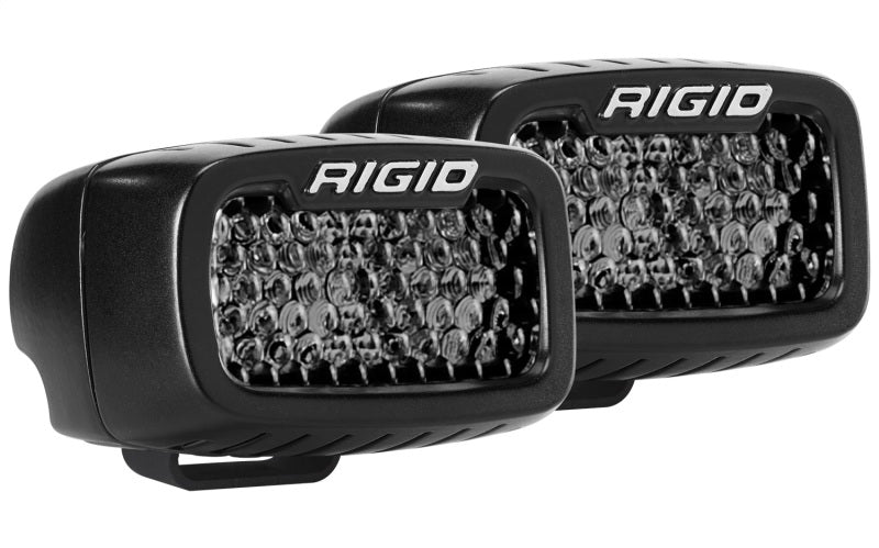 Rigid Industries SR-M Series PRO Midnight Edition - Spot - Diffused - Pair for offroad lighting and electrical.