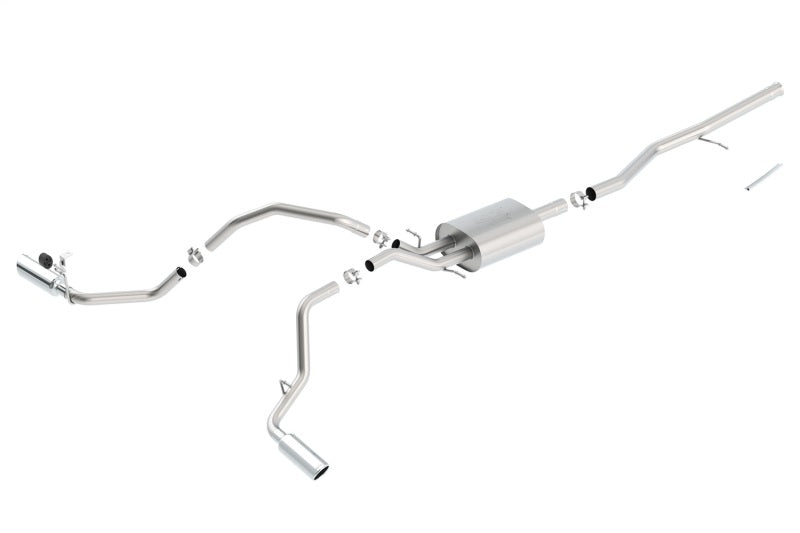 Borla 14 Chev/GMC Silverado/Sierra 1500 CC/SB C/B ATAK 3.5x2.25in Singl Rnd Rlld AnglCt Splt Sd exhaust system components