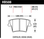 Hawk HPS Street Brake Pads for Chrysler, Dodge (rear)