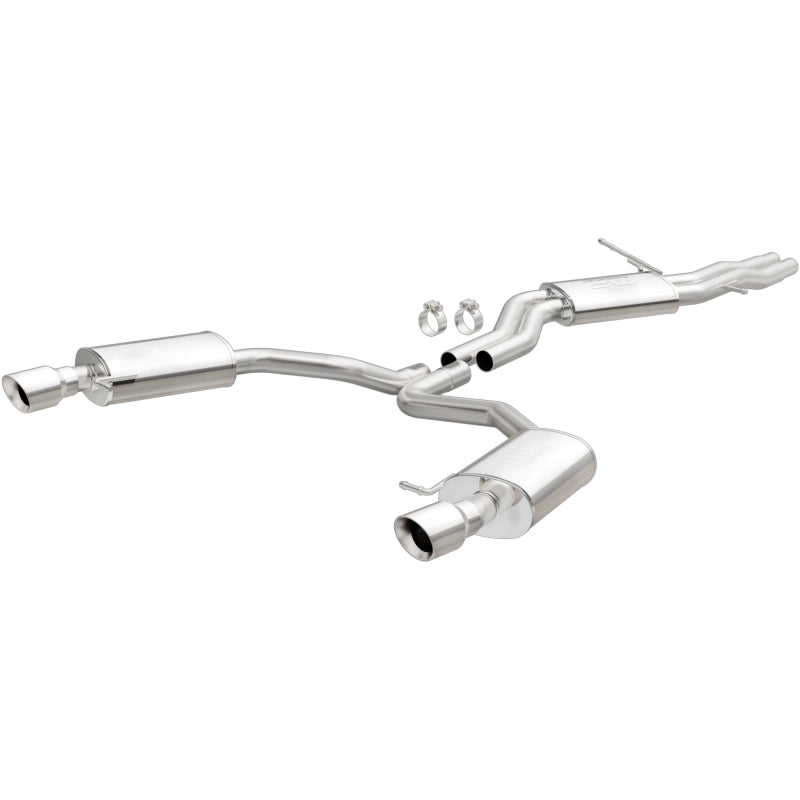 MagnaFlow Sys C/B 12-15 Audi A6 / A7 3.0L V6 SS 2.5in Dual Split Rear Ext 4in Tips complete exhaust system.