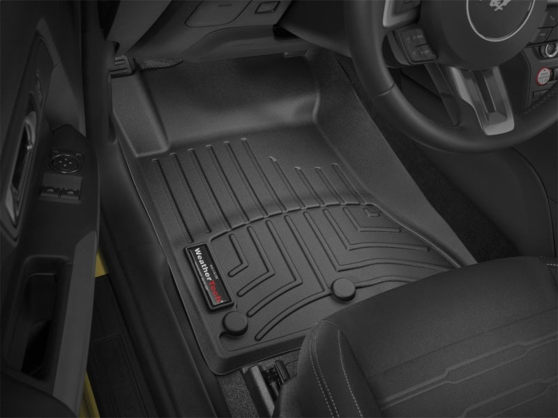 WeatherTech 15 Ford Mustang Front FloorLiners - Black in car
