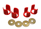 Energy Suspension 89-94 Nissan 240SX (S13) Red Rear Subframe Insert Set with washers for performance parts