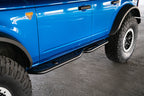 DV8 Offroad 21-22 Ford Bronco OE Plus Series Side Steps on blue truck