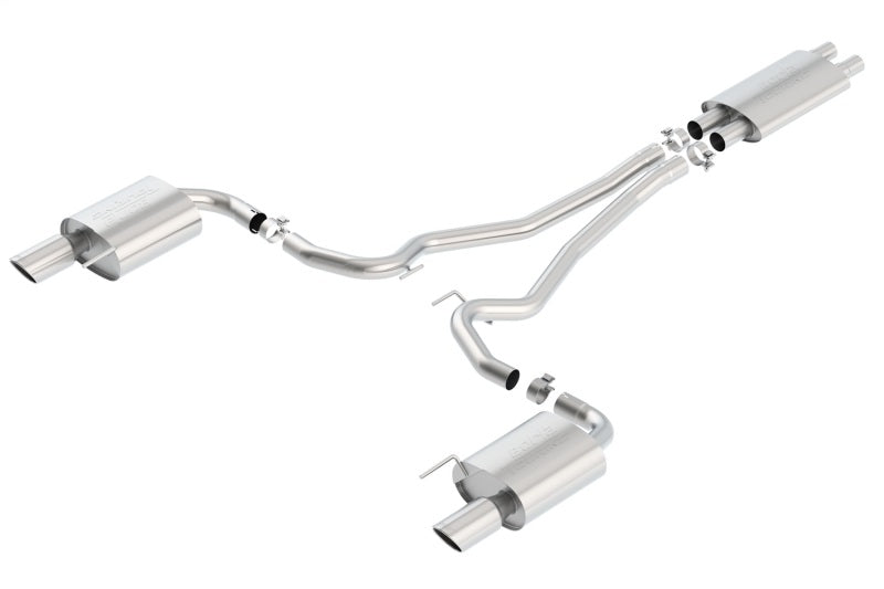 Borla Touring Cat-Back 15 Ford Mustang GT 5.0L V8 MT/AT 2.5in pipe 4in tip Secondary image