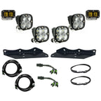 Baja Designs 17-20 Ford F-150 Raptor S2 SAE Pro Fog Pocket Kit - Amber with lights and wiring components