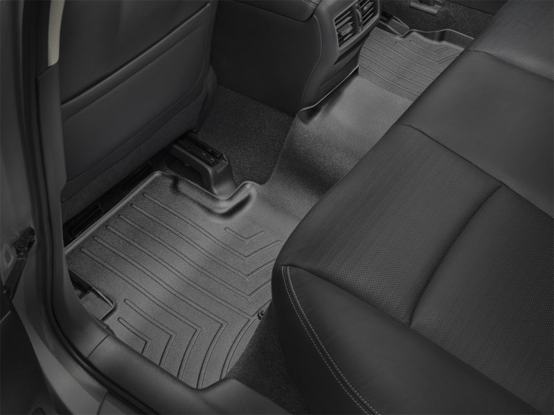 WeatherTech 14+ Infiniti Q50 Rear FloorLiner - Black installed