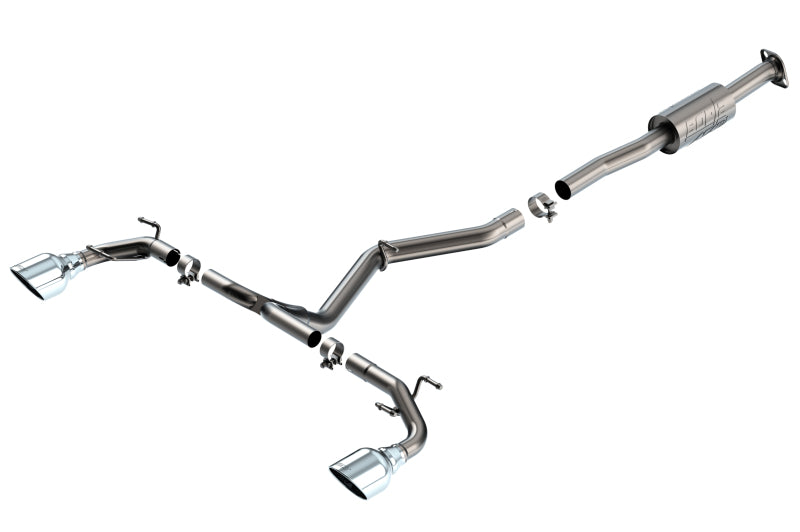 Borla 22-23 Subaru BRZ/Toyota GR86 2.4L RWD AT/MT ATAK Catback Exhaust - Polished Tips on display