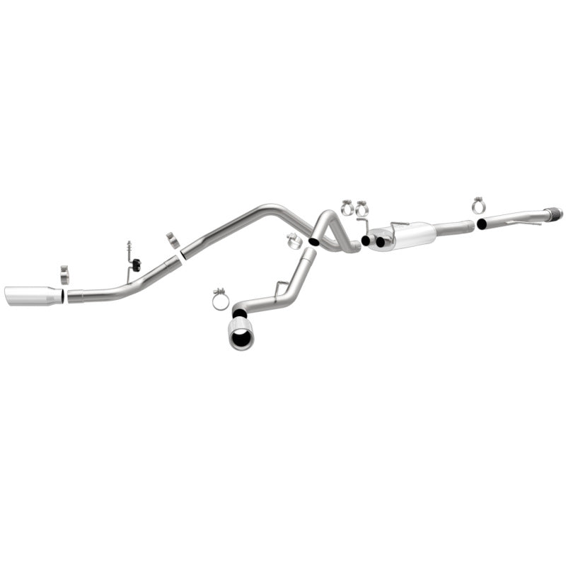 Magnaflow 14 Chev Silverado V8 5.3L CC/EC Cab Dual Split Behind Rear Tires Exit SS Cat Back Perf Exh Secondary image