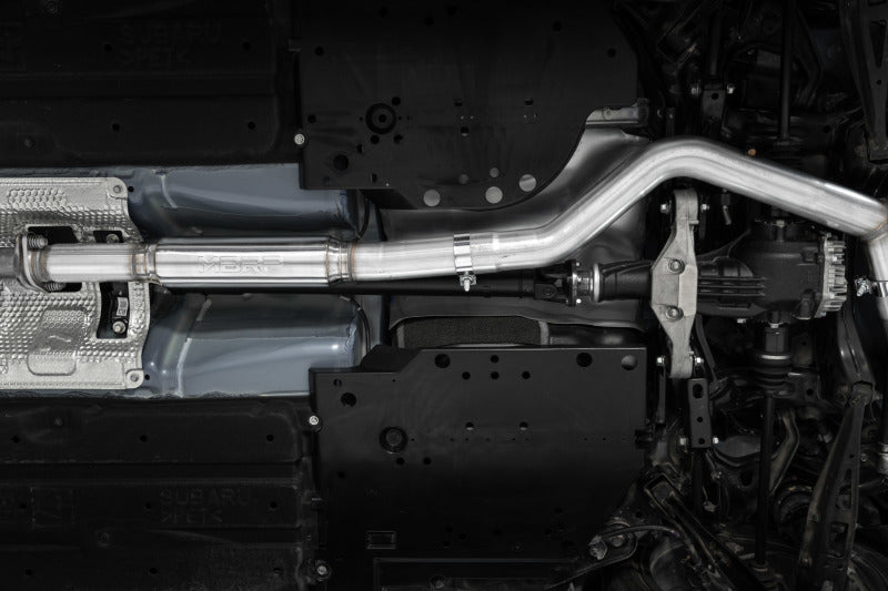 MBRP 2022+ Subaru WRX 3in Cat-Back Dual Split Rear Quad Carbon Fiber Tips Race Profile Exhaust Secondary image