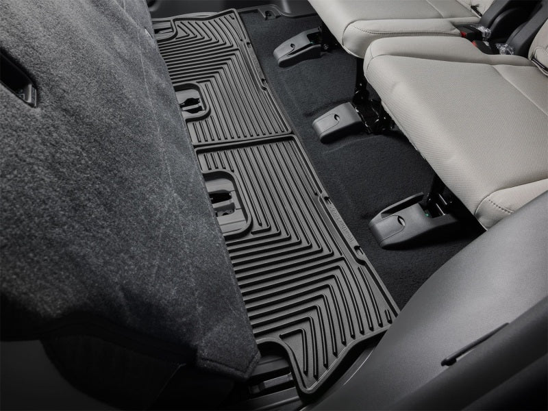 WeatherTech 24-26 Hyundai Santa Fe 2nd Row Rear All-Weather Floor Mats - Black Secondary image
