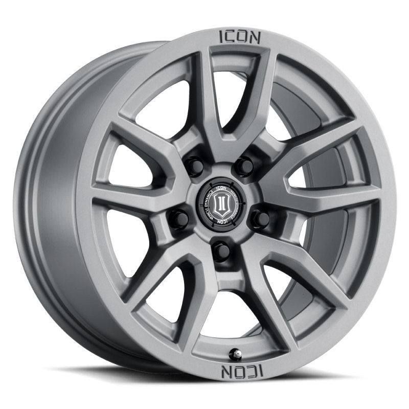 ICON Vector 5 17x8.5 5x150 25mm Offset 5.75in BS 110.1mm Bore Titanium Wheel for offroad performance upgrades