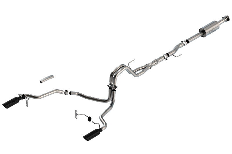 Borla F-150 2021 5.0L 4dr CC SB EC STB Lariat/KR/Platinm/LTD 3/2.25 SRE Cat-Back ATAK Black CHR Tips exhaust system components