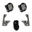 Baja Designs 13-16 Jeep JK Rubicon X/10th Anne/Hard Rock Squadron-R Sport LED Light Kit components with wiring and brackets.