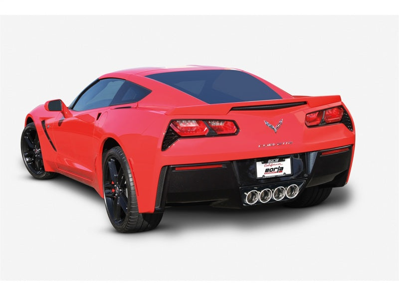 Borla 14-15 Chevy Corvette C7 w/o AFM w/o NPP Atak Rear Section Exhaust Quad Rd RL Tips exterior view