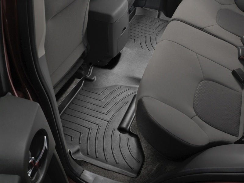 WeatherTech 05+ Nissan Xterra Rear FloorLiner - Black installation view
