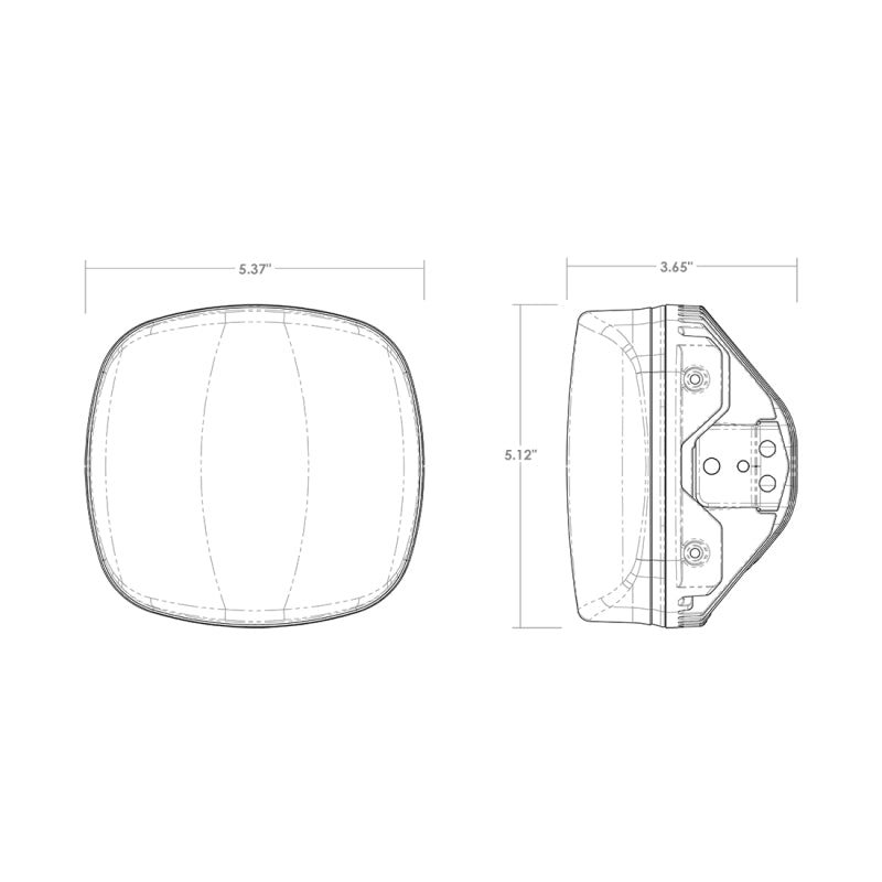 Rigid Industries Adapt XE LED Moto Kit - Black dimensions and design diagram