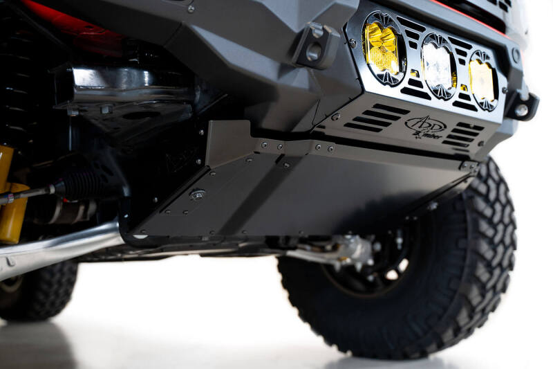 Addictive Desert Designs 21-22 Ford Bronco Bomber Skid Plate (Use w/ Bomber Front Bumper) for offroad performance upgrades.
