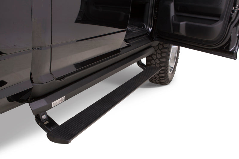 AMP Research 2018 Dodge Ram Crew Cab PowerStep XL - PNP on black truck