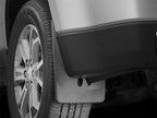 WeatherTech 13+ GMC Acadia No Drill Rear Mudflaps closeup view