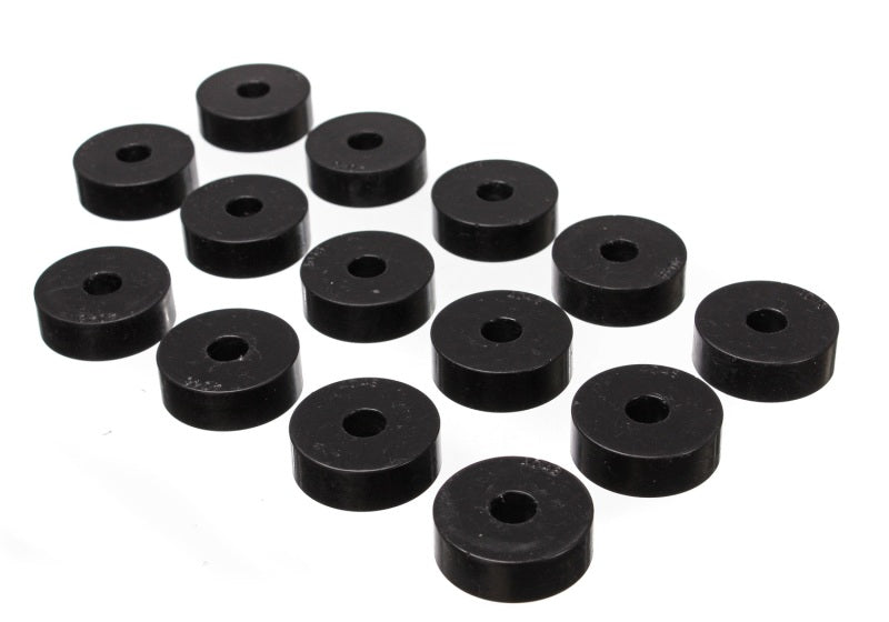 Energy Suspension 55-73 Jeep CJ5/CJ7/CJ8 Scrambler Black Body (Cab) Mount Set for offroad performance upgrades.