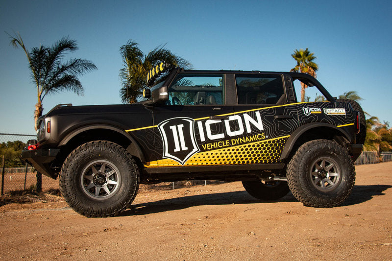 ICON 21+ Ford Bronco Tubular Upper Control Arm Delta Joint Kit with offroad tires